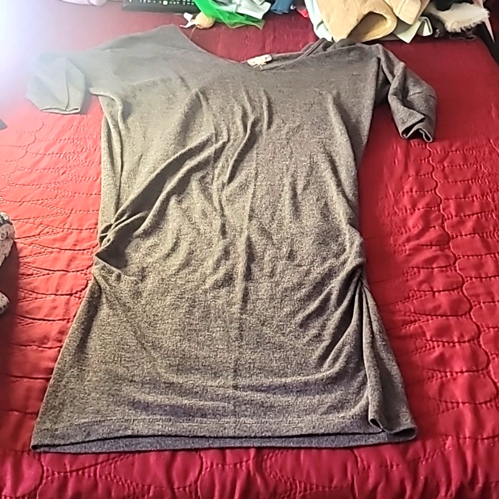 Gray  cotton party dress